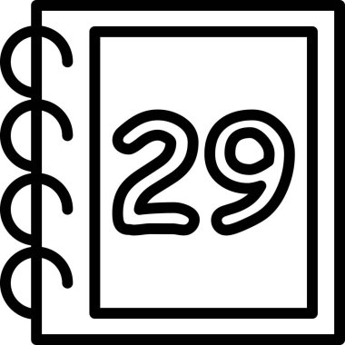 Takvim simgesi, vektör çizimi