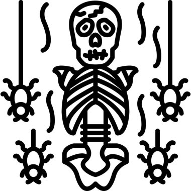 Cadılar Bayramı simgesi, basit illüstrasyon.