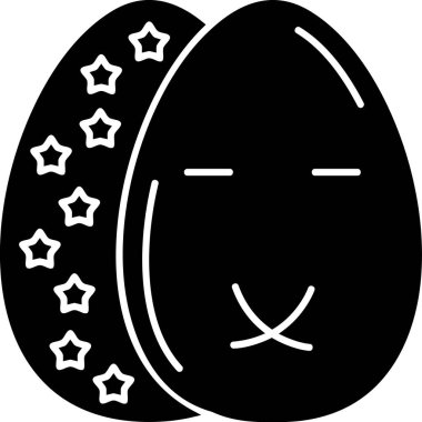 Paskalya yumurtası simgesi, vektör illüstrasyonu