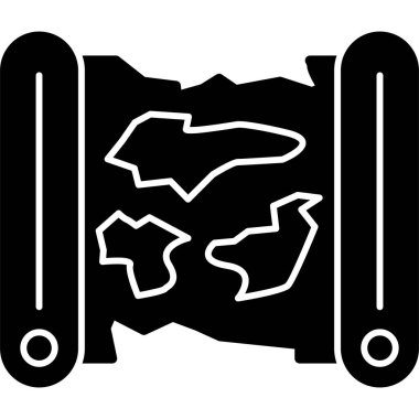 harita simgesi vektör illüstrasyonu