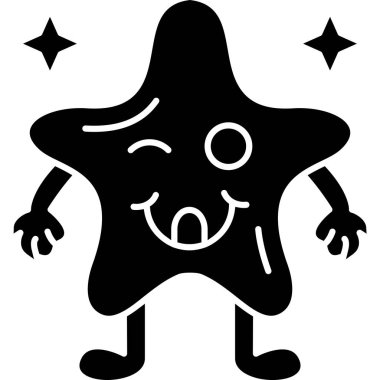 Bir yıldızın çizgi film simgesi