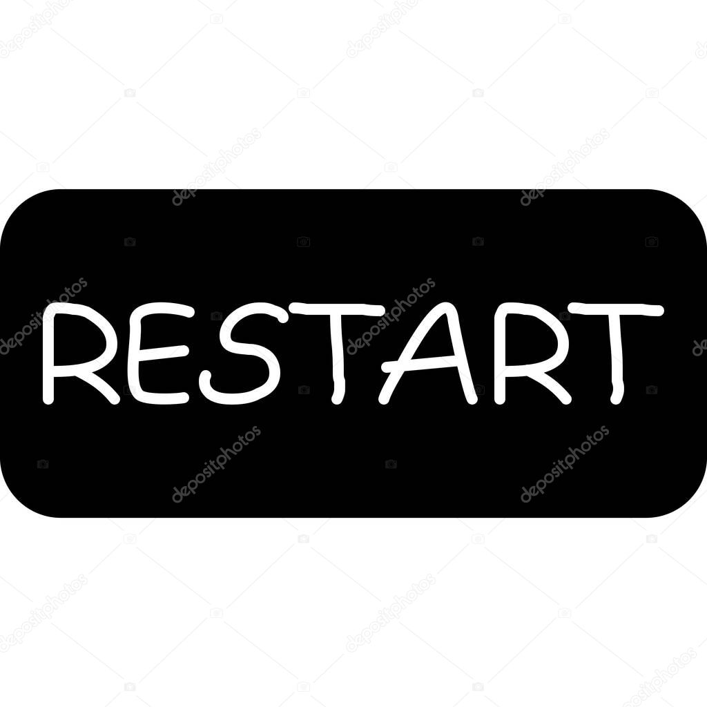 Vector illustration of a modern sign with a start