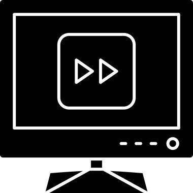 video. Web simgesi basit illüstrasyon