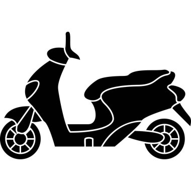 motosiklet simgesi vektör illüstrasyonu