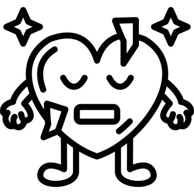 Kalp. Web simgesi basit illüstrasyon