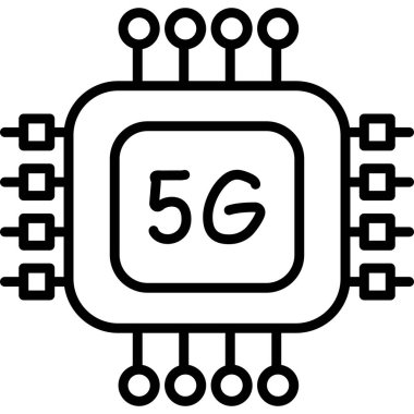 Çip simgesi vektör illüstrasyonu