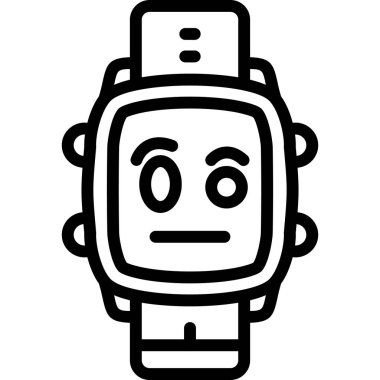 Robot robot ikon ana hatları vektörü. Robot robot. Robot Robotu