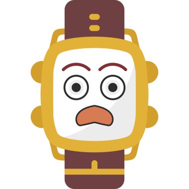 düz renk tarzı çizgi film çalar saat