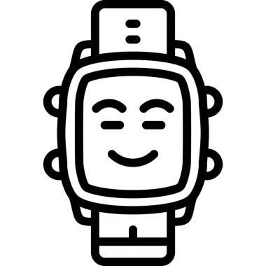 Akıllı saat. Web simgesi basit tasarım