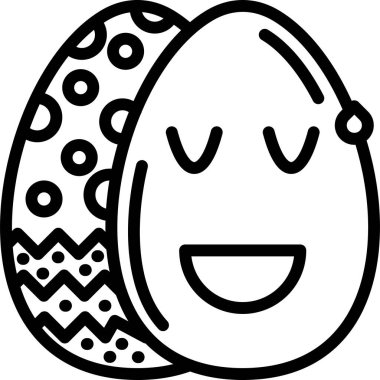Taslak biçiminde mutlu paskalya yumurtası simgesi
