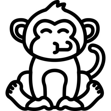 Maymun simgesi, basit tarzı