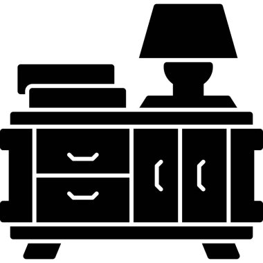 Çekmece sandığı, basit vektör illüstrasyonu