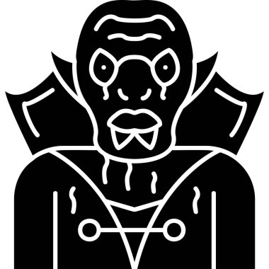 Şeytani kötü kötü ikon dış hat tarzında