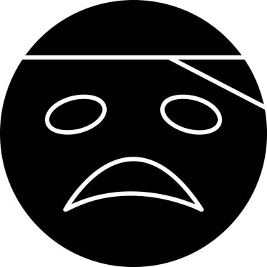 yüz maskesi simgesi, vektör illüstrasyonu