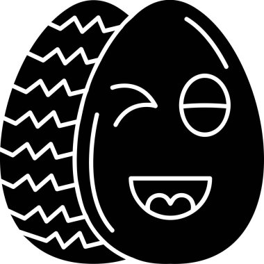 Paskalya yumurtası ikonu vektör çizimi