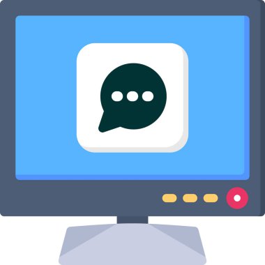 Web sohbet simgesi, vektör çizim