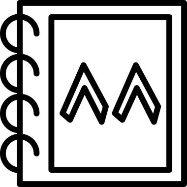 Kitap. Web simgesi basit illüstrasyon