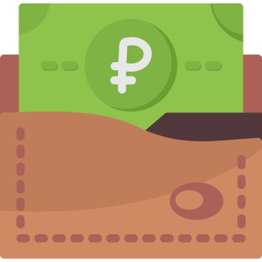 Cüzdan ikonu. Web ve mobil için düz illüstrasyon tasarım biçim vektör simgeleri