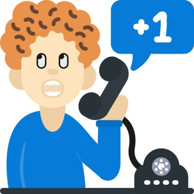 Genç çocuk iki numaralı telefonla konuşuyor.