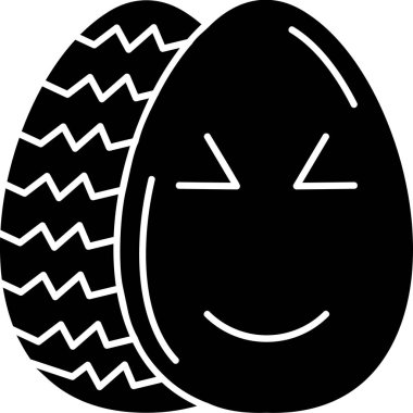 Paskalya yumurtası simgesi, basit vektör çizim