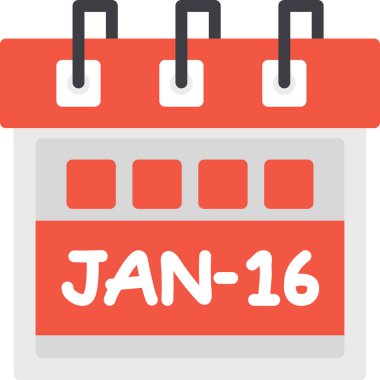 Takvim düz simgesini, vektör, illüstrasyon