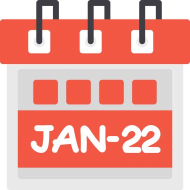 Takvim 201. simge, vektör illüstrasyonu