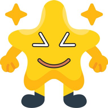 Çizgi film sarı yıldızları.