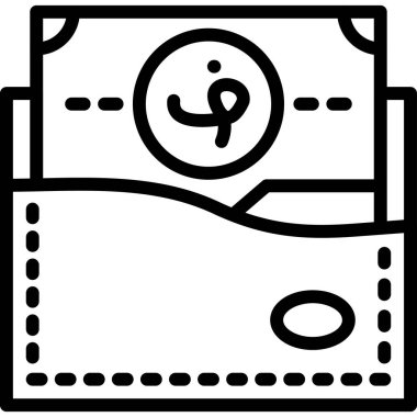 para birimi nakit para simgesi ana hat biçiminde