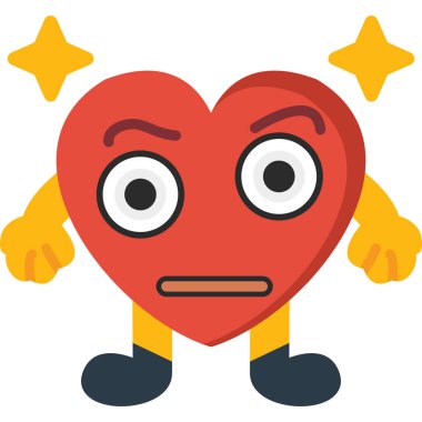 yüz ifadesi olan kalp.