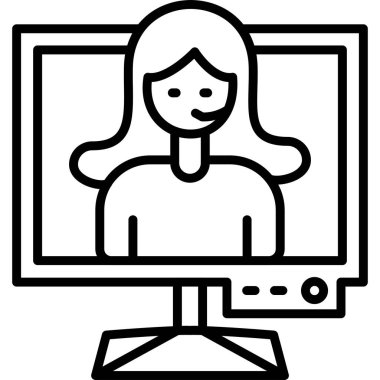 kadın ofis çalışanı simgesi