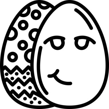 Taslak biçiminde mutlu paskalya yumurtaları simgesi