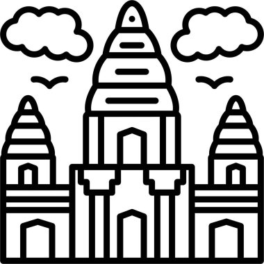 mimari yapı yapı ikonu ana hatlar biçiminde