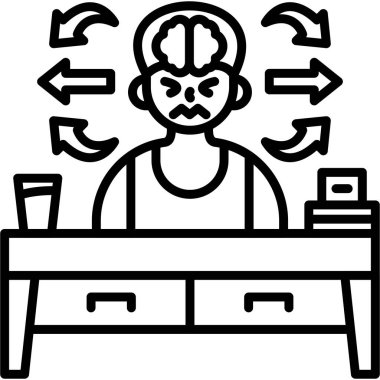 adam ana hatlarıyla masa simgesine kızgın