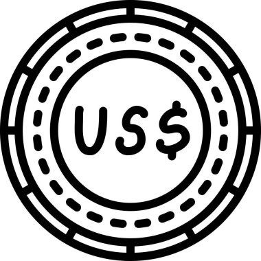 Dolar. Web simgesi basit tasarım