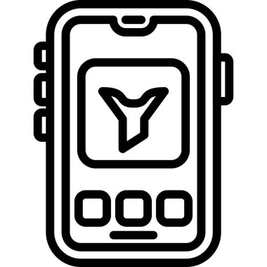 Cep telefonu simgesi, vektör illüstrasyonu