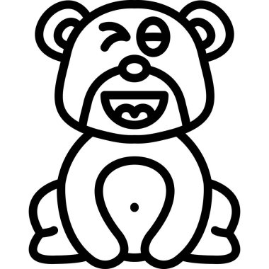 panda simgesi, vektör illüstrasyonu