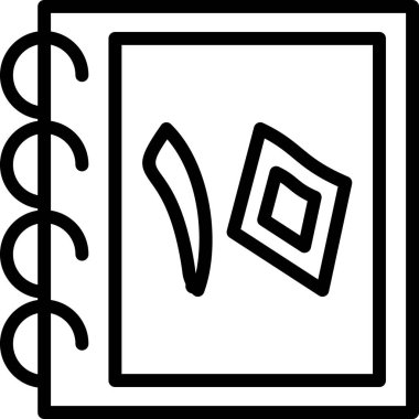 kitap simgesi, vektör illüstrasyonu