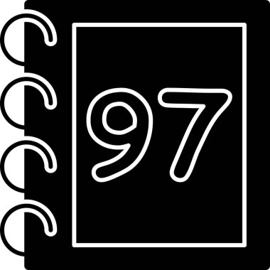 Dokuz numaralı simge, vektör illüstrasyonu