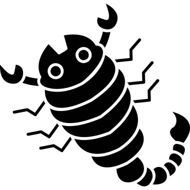 Bir böceğin şirin çizgi film ikonu.