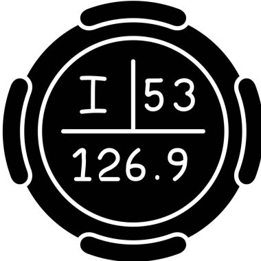 Siyah ve beyaz ölçüm saatinin vektör illüstrasyonu