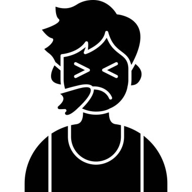 Maske simgesi olan adam