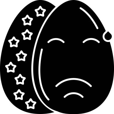 Üzgün surat. Basit resimleme