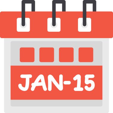 Takvim düzlüğü simgesi, vektör illüstrasyonu