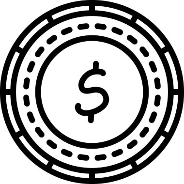 Bozuk para. Web simgesi basit tasarım