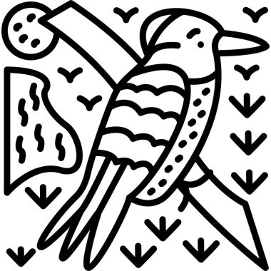 Kuş. Web simgesi basit illüstrasyon