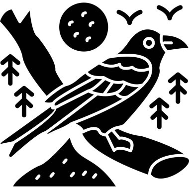 kuş simgesi, vektör illüstrasyonu