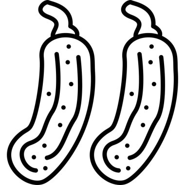 Çizgi film sosis simgesinin vektör çizimi