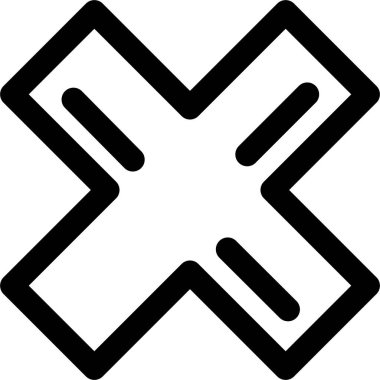 Çizgi biçiminde çapraz simge