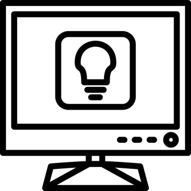 Bir bilgisayar simgesinin vektör illüstrasyonu