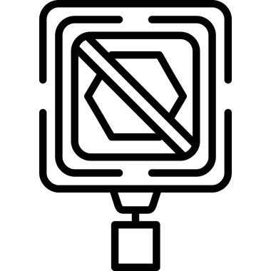 Anahat stili yok Park işareti simgesi